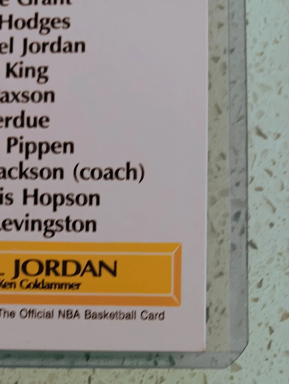 1990-91 NBA Hoops Michael Jordan Art Team Card Checklist #358 Bulls